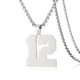 thumbnail image 1 of 1pc Stylish Stainless Steel Men's Athletes Number Pendant Necklace - Perfect for Baseball, Basketball, and Football Teams - Long Chain Necklace with Sports Number - Ideal Gift for Boys, 1 of 5
