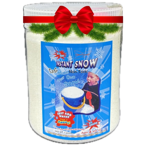 La nieve artificial Science Gone Fun se expande 100 veces y hace 30 litros