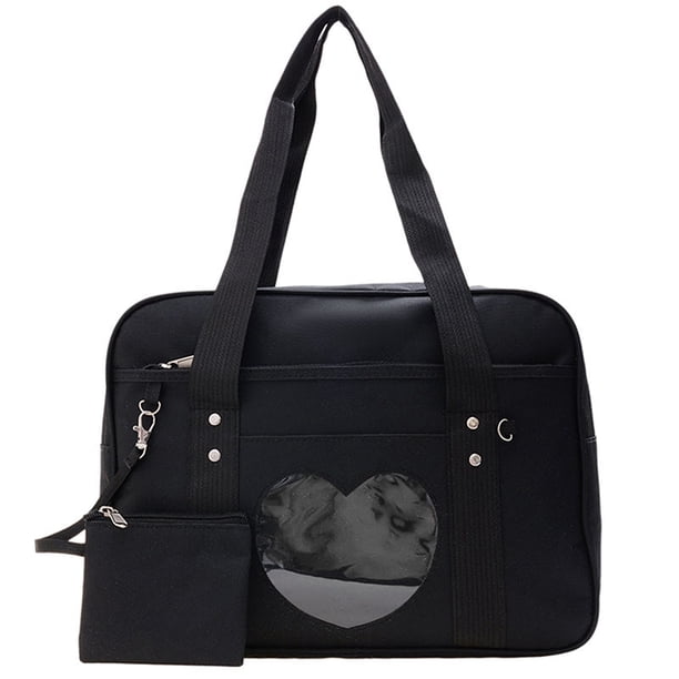 Japanese Lolita Heart JK School Uniform Bags Fashion Women PU Leather Women Student PU Handbag Cosplay Anime Shoulder Bag