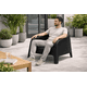 thumbnail image 3 of Sillón Individual Exterior Negro 72x65x78 cm Plástico Alta Resistencia, 3 of 14