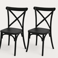 Moboi - Pack 2 Sillas Crossback Negra