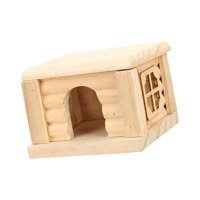Magideal - Casa De Madera Para Hámster, Cabaña Escondite Para Hámster, Cabaña De Juegos Para Mascotas, Hábitats De Conejos Para Hámsteres Sirios, Ratas, Ratones,