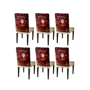 Teng Fei - Pack 6 Fundas De Respaldo De Sillas Diseño Navidad Tf20