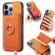 thumbnail image 1 of Funda Magnética para iPhone 16 Pro Max con Billetera y Anillo, Protector Resistente Orange, 1 of 6