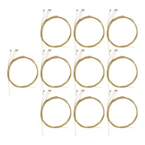 Magideal - 10 Juegos De Cuerdas De Guitarra Acústica, Cuerdas De Guitarra Instrumentos Musicales Cuerdas De Guitarra Clásica 6 Cuerdas/Juego, Para Artistas Intér Dorado