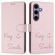 thumbnail image 1 of Funda Cartera para Samsung Galaxy S25 con Bloqueo RFID, Cierre Magnético y Ranuras Tarjetas Rosa, 1 of 6