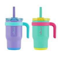 Vaso Reduce Coldee De 400 Ml Con Asa Para Niños, Paquete De 2 Unidades, Acero Inoxidable