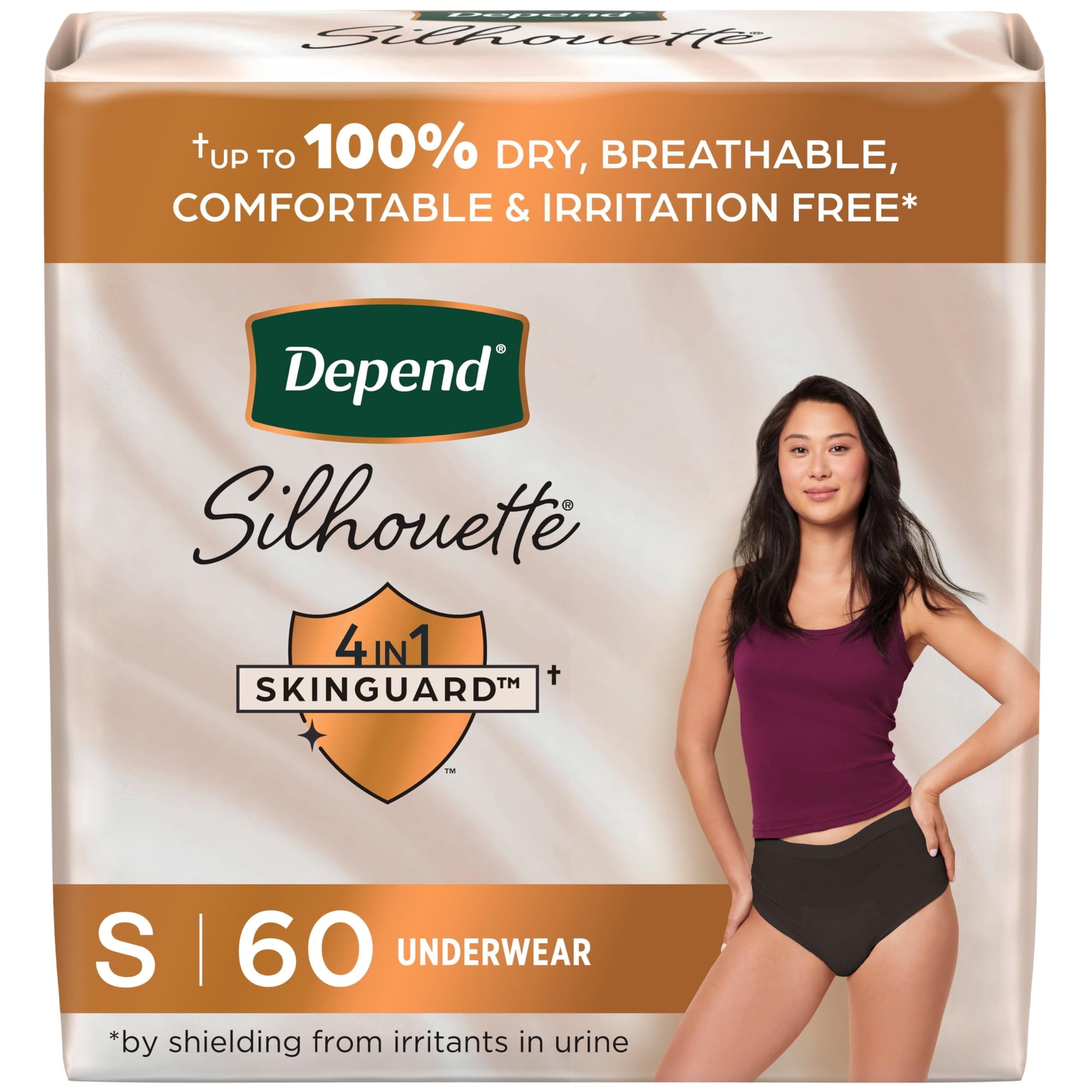 Ropa Interior Para Incontinencia Depend Silhouette Para Mujer, 60 Unidades