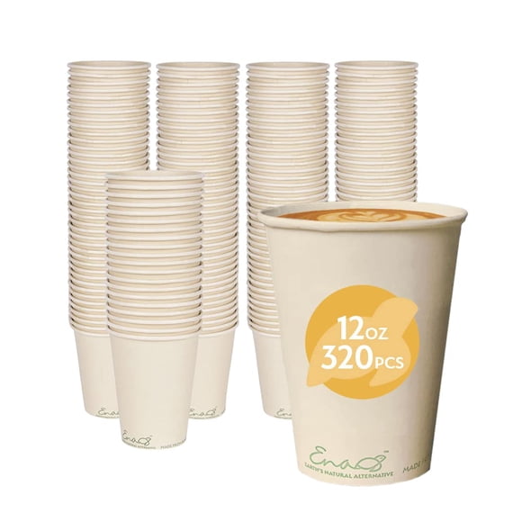 Tazas de café desechables Earth's Natural 320 x 360 ml Bamboo