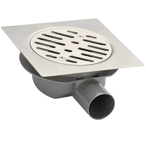 Pileta Acero Inox 15X15 Cm Con Trampa Aquakit 40 Mm P15T40