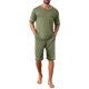 thumbnail image 2 of INSPIRE CHIC Conjunto de Pijama de Verano para Hombre con Mangas Cortas y Cuello Redondo con Bolsillos L Verde Oliva, 2 of 5