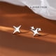 thumbnail image 4 of Pendientes de estrella para mujer, de plata, con forma de estrella, delicados pendientes de oreja, resistentes al deslustre., 4 of 6