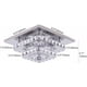 thumbnail image 3 of Lámpara de techo FRIXCHUR Crystal Square Candelabro LED 25W, 3 of 3