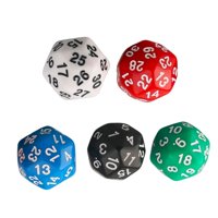 Magideal - 5 Piezas Acrílico Poliédrico Dados Juegos De Dados Favores Juego De Dados De Entretenimiento 30 Lados Dados De Juego De Múltiples Caras Para Colección