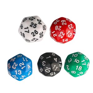 Magideal - 5 Piezas Acrílico Poliédrico Dados Juegos De Dados Favores Juego De Dados De Entretenimiento 30 Lados Dados De Juego De Múltiples Caras Para Colección