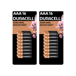 Pack 32 Pilas Duracell Aaa, (2 X 16 Pilas, Batería Triple A)