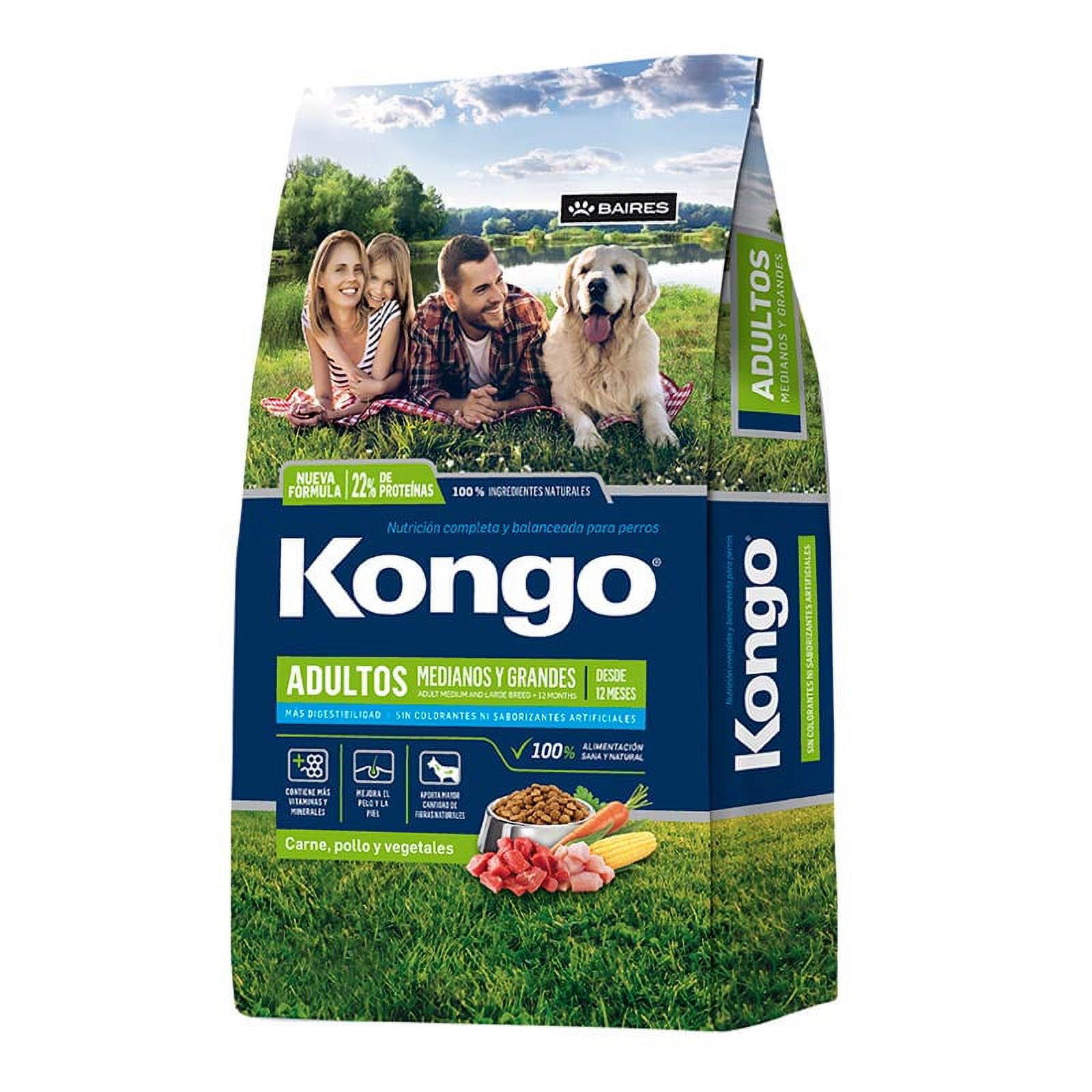 Kongo - Alimento Adulto Medianos Y Grandes Carne Y Pollo 21 Kg