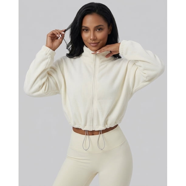 Chaqueta Fitness Mujer Cropped Polar Calidad Pro - LQ1004