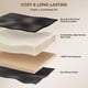 thumbnail image 3 of Taburetes de bar Raynesys Leather de 24 pulgadas, juego de 2, color negro, 3 of 9