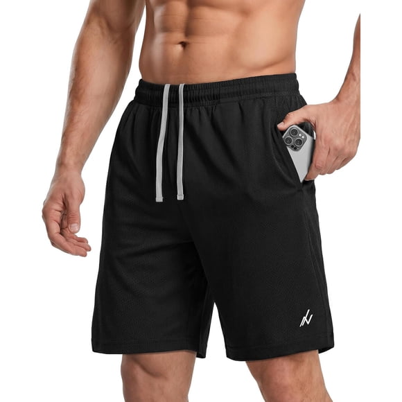 Short Deportivo NY Threads de Malla con Entrepierna de 8 Pulgadas