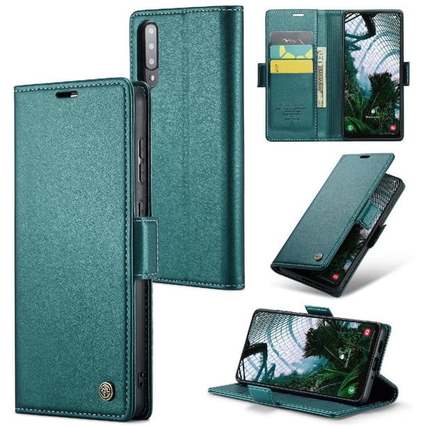 CaseMe tipo cartera Samsung Galaxy A50/A50S/A30S con cierre magnético, RFID, tarjetero, soporte, carga inalámbrica