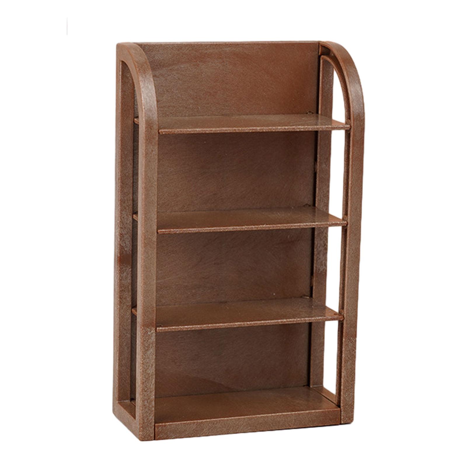 Bothyi - Estantes De Supermercado En Miniatura Para Casa De Muñecas, Escala 1:12, Para Manualidades De Comida, Modelo Diy, Color Madera Oscura