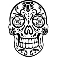 Rienda Libre Graphics - Decomural Sugar Skull Halloween Ws-32579