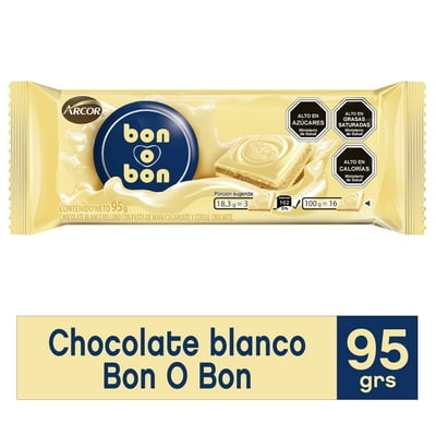 Chocolate Bon O Bon Blanco 95 G Arcor