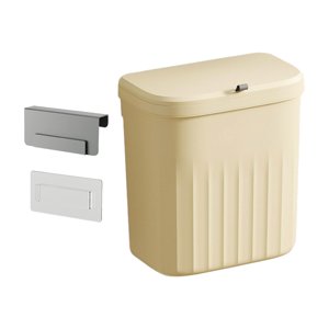Bothyi - Contenedor De Basura Montado En La Pared, Contenedor De Abono De Cocina Para Acampar, Baño, Dormitorio, Amarillo, 12L