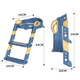 thumbnail image 2 of Asiento de Entrenamiento para Baño para Niños con Escalera Antideslizante, Taburete Plegable Infantil, 2 of 4