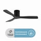 thumbnail image 1 of Ventilador Techo Terraza Anwo Silencioso de Madera Negro Wifi 6 Velocidades, 1 of 3