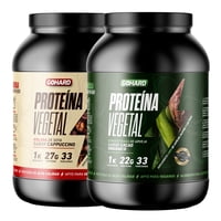 Gohard - Pack Proteinas Vegetales 2Kg Total 66Sv Capuccino - Arveja