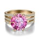 thumbnail image 3 of Anillos de Boda de Moissanita 5Uds Color D VVS1 Anillos de Compromiso de Diamante de Plata Esterlina S925 Anillos de Moissanita Azul/morado/rosa para Mujer con Certificado, 3 of 9