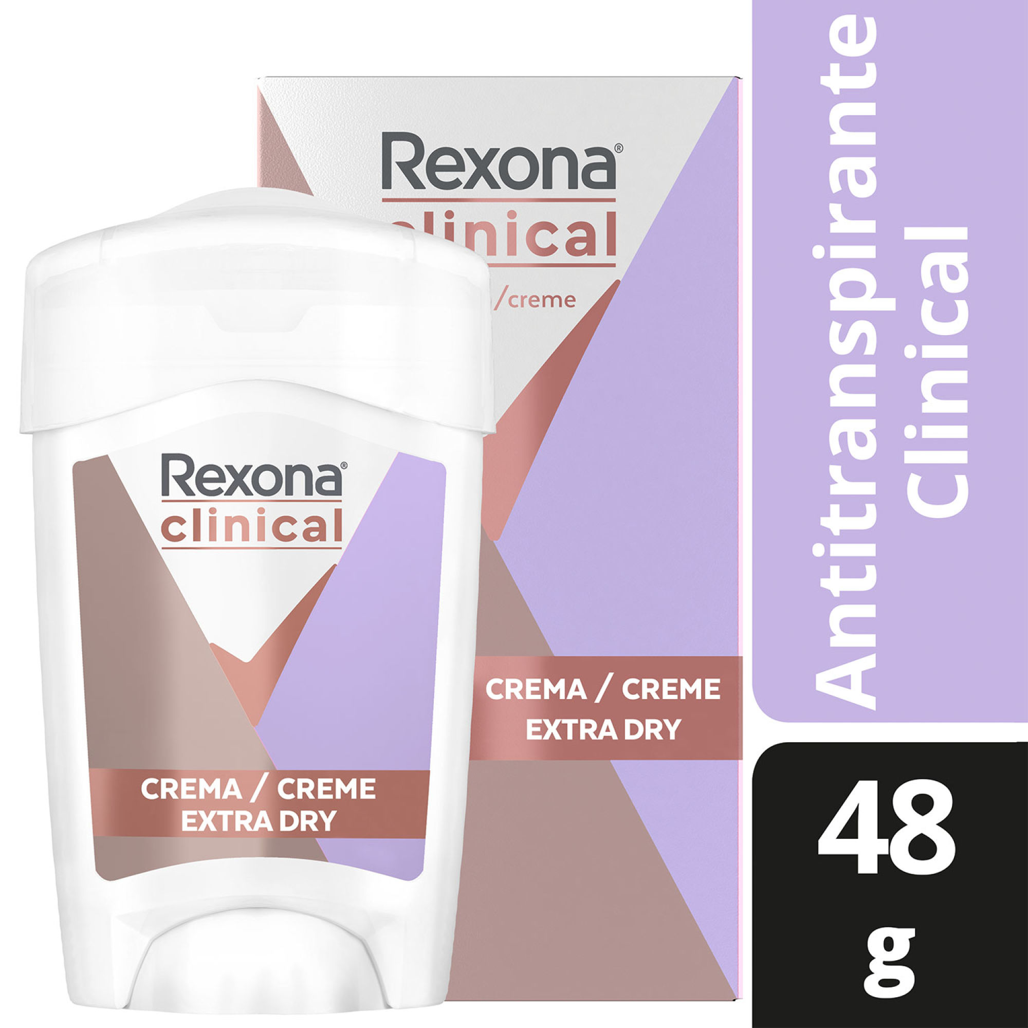 Desodorante Crema Rexona Clinical Extra Dry Mujer