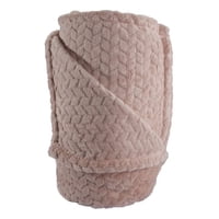 Frazada Andes Jacquard Flannel Rosa 2 Plaza