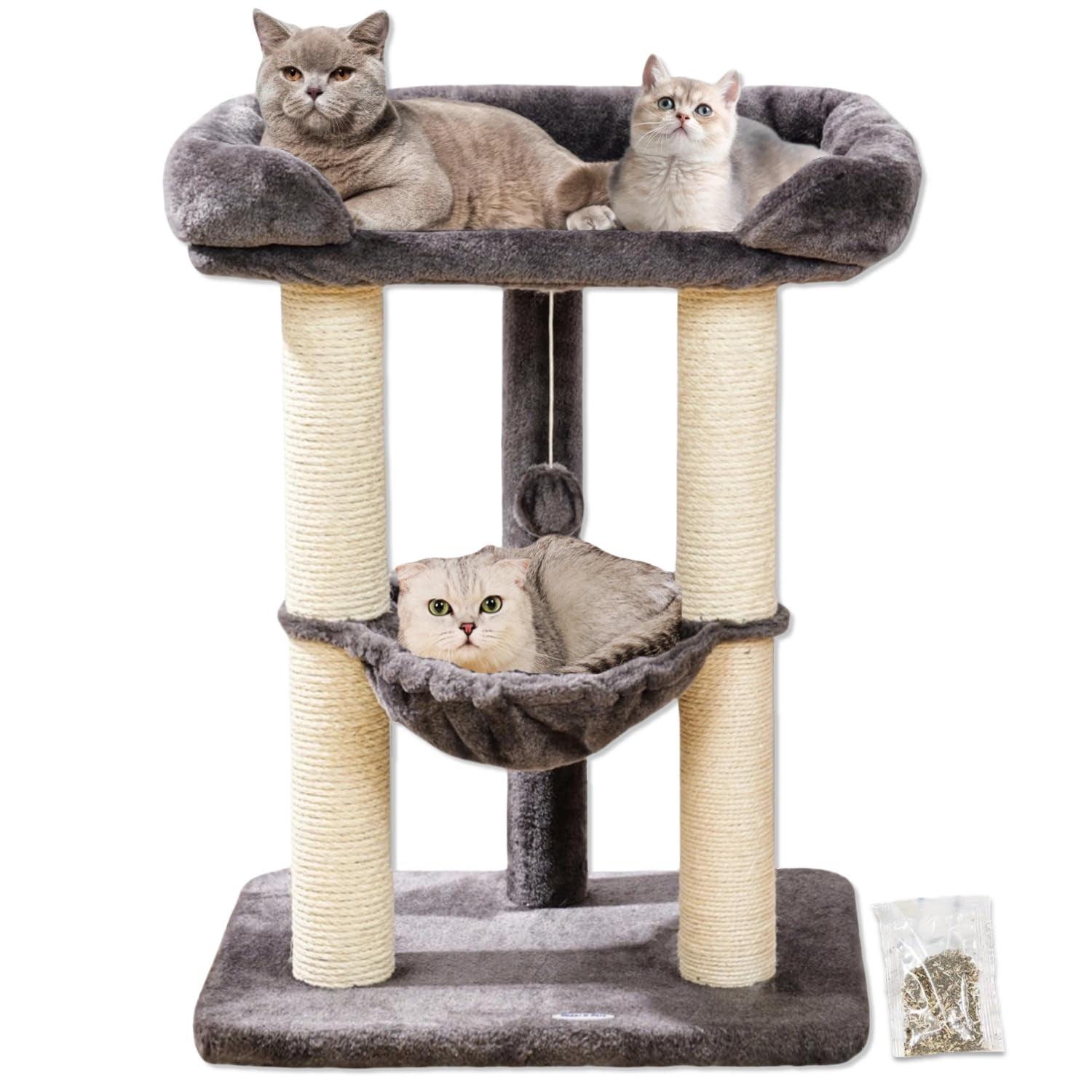 Happi N Pets - Torre Para Gatos 28 Para Interiores Con Cama Y Hamaca