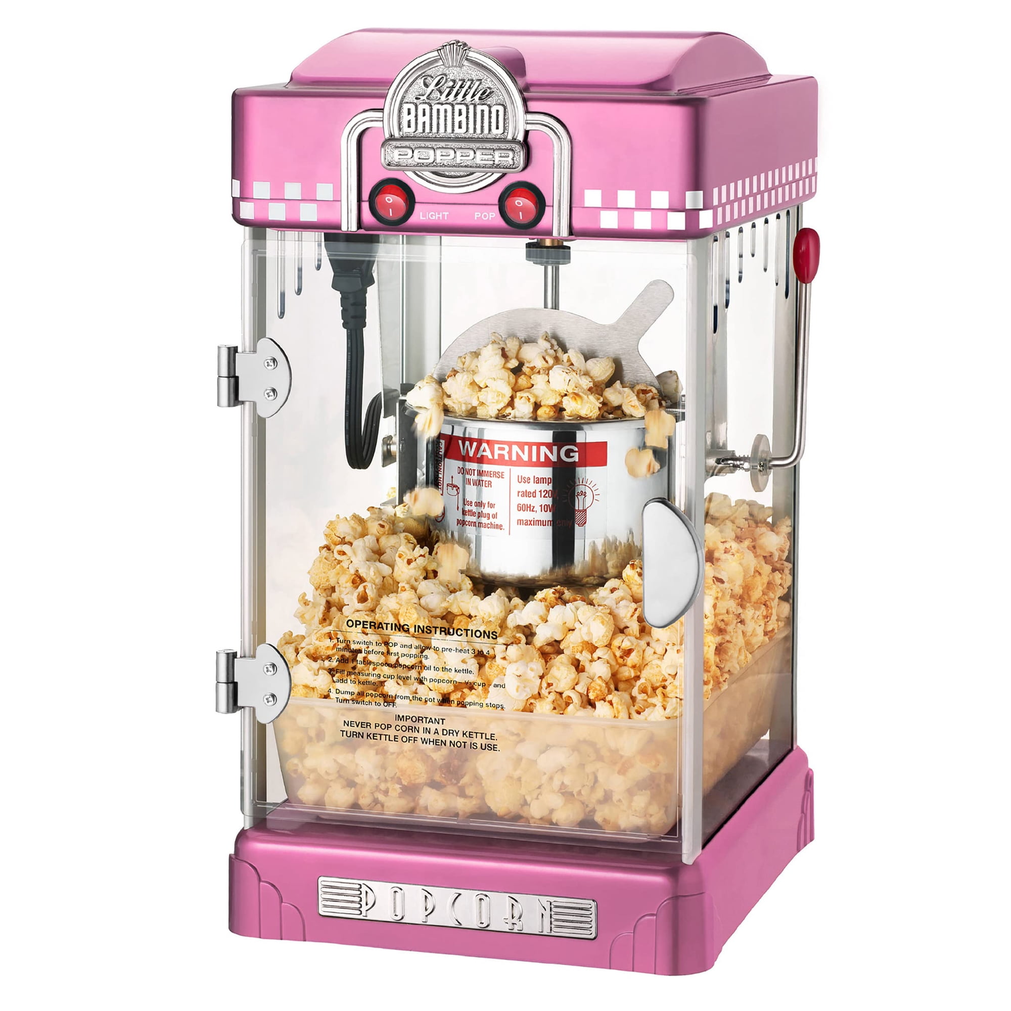 Great Northern Popcorn Company - Máquina De Palomitas Great Northern Little Bambino, 70 Ml, Rosa