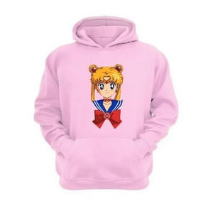 Genérico - Polerón Canguro Sailor Moon Rosa Talla Xs Unisex