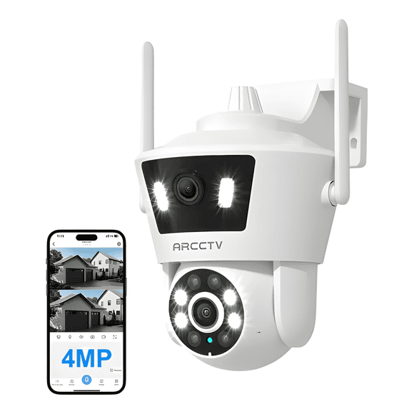 Arcctv Doble Lente Cámara Seguridad 4MP Exterior 360°
