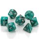 thumbnail image 1 of Juego de dados Chessex Marble Poliédrico Oxi-Copper, blanco, 7 dados, 1 of 4