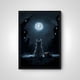 thumbnail image 2 of Cuadro decorativo gato mirando luna 30x40 Negro, 2 of 3
