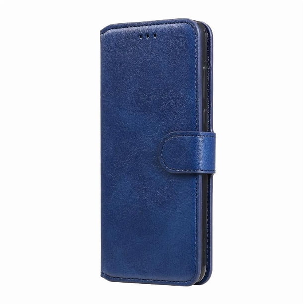 Funda Billetera para Realme C21 con Porta Tarjetas y Soporte Ajustable Azul