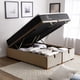 thumbnail image 1 of Cama Funcional Boxet 2 Plazas Base Dividida Colchon Resortes New Top Funda Lavable Beige, 1 of 8