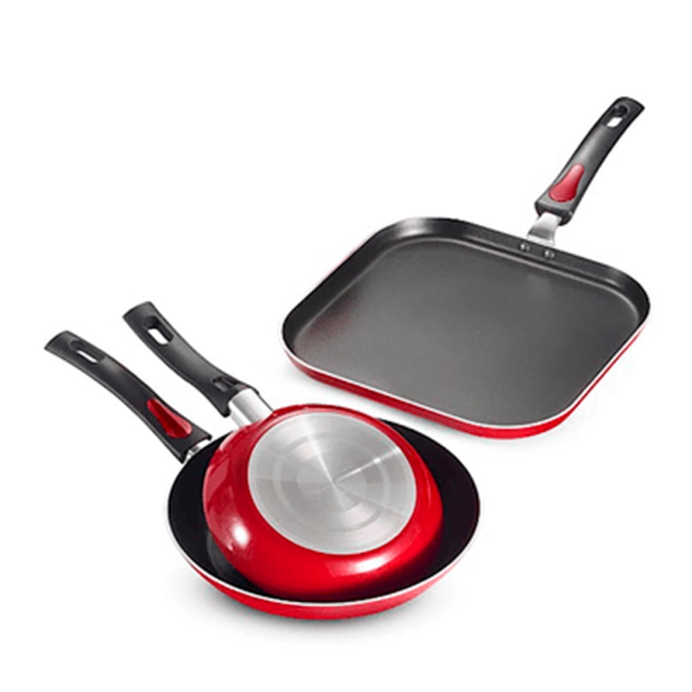 Tramontina Juego Sartén Y Bifera 3 Piezas