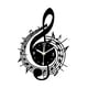 thumbnail image 4 of Reloj de Pared Decorativo con Símbolo Musical Nota Elegante en Acrílico Ornamento Artístico Creativo Adecuado para Sala de Estar Dormitorio Oficina Re 237 cm x 30 cm, 4 of 5
