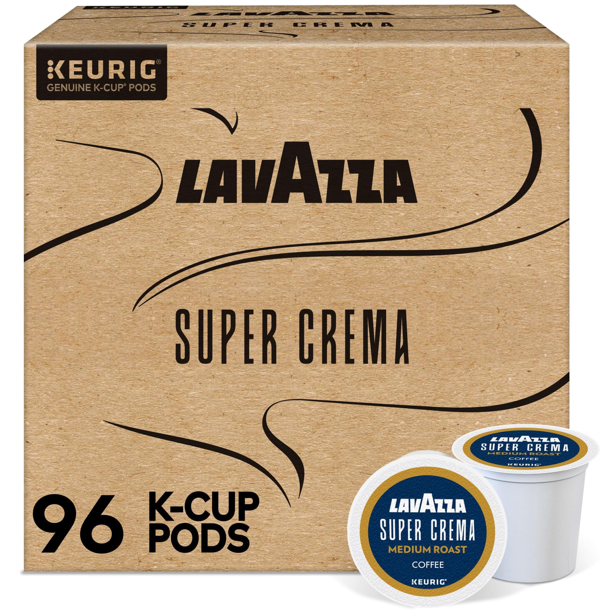 Coffee Lavazza Super Crema Keurig K-cup Pods, Caja De 96 Unidades