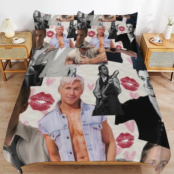Ryan gosling Cozy Comfort Clean Structure Smooth Zipper Feel Duvet Cover Sets for Home Sleep Setup