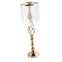 Magideal - Elegante Portavelas Centro De Candelabro Vela Cónica Adorno De Cristal Estatua Portavelas Para La Decoración Del Hotel De Escritorio , Oro Grande