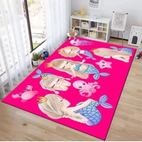 Casadeliacl - Alfombra Infantil Tiernos Diseños Decorativos 120X160Cm Wym 1.2 M 1.6 M Sirena Fusia