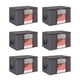 thumbnail image 1 of Pack x6 bolsas Organizadoras de Ropa 90l Grande Plegables Con Manija gris, 1 of 9